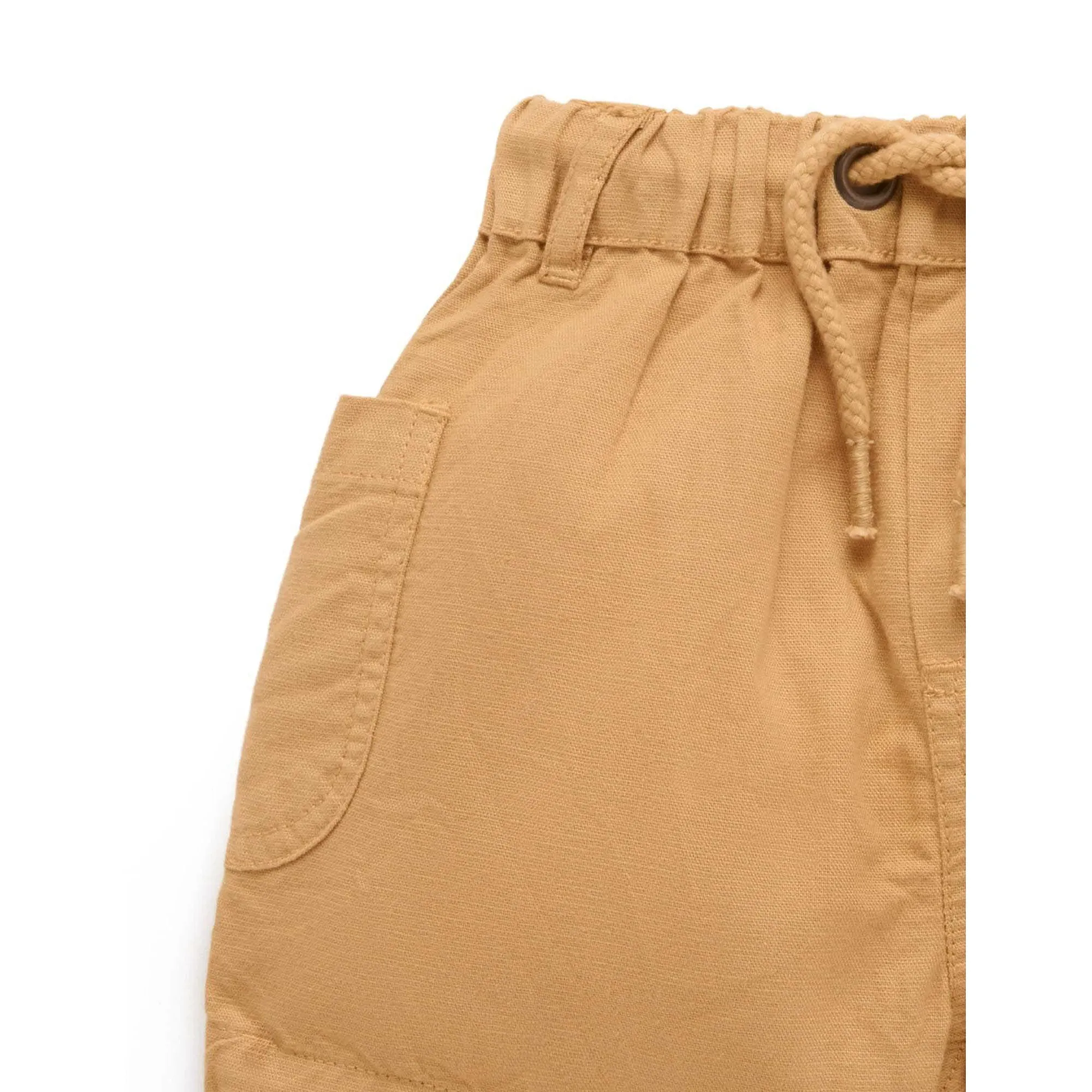 Linen Blend Shorts - Argan