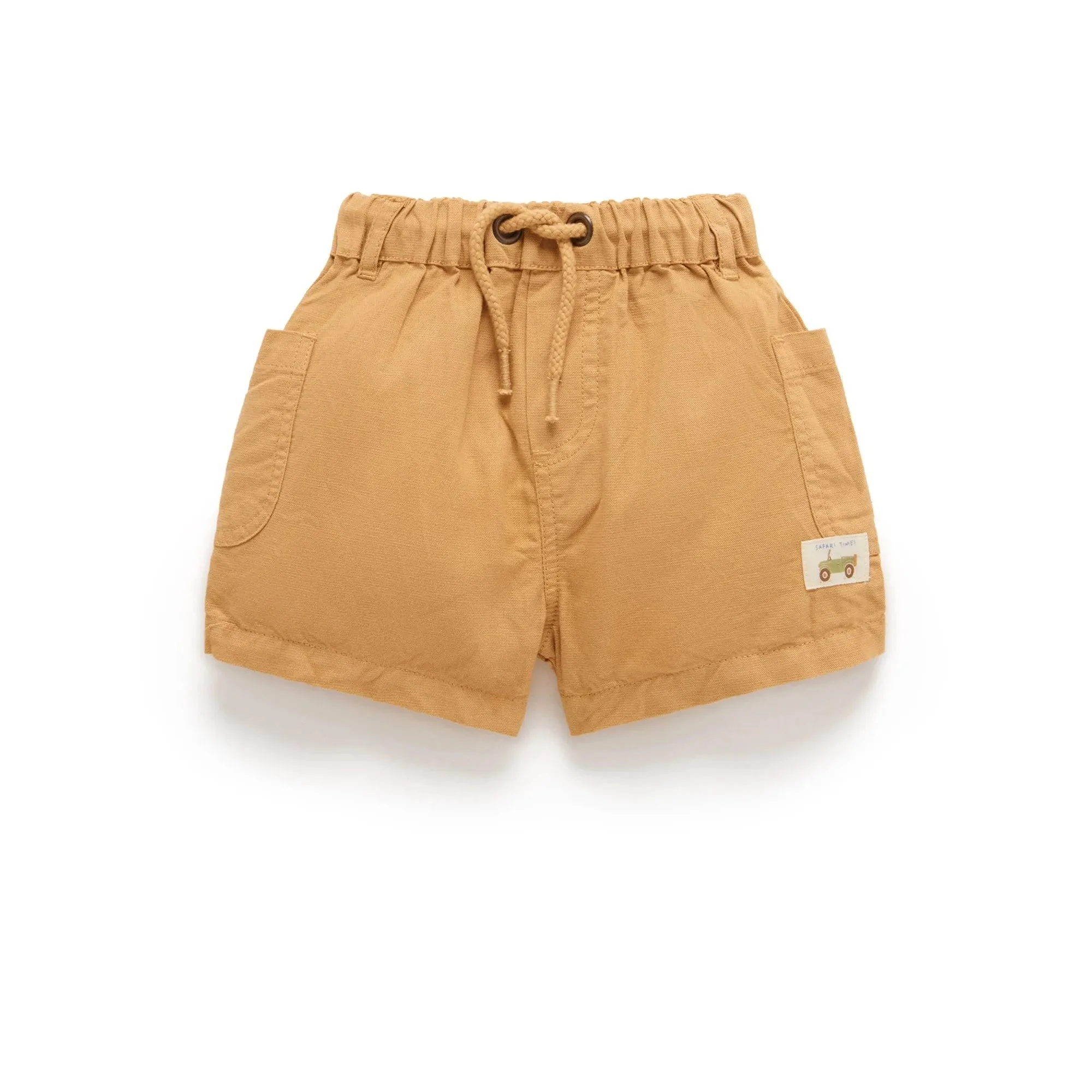 Linen Blend Shorts - Argan