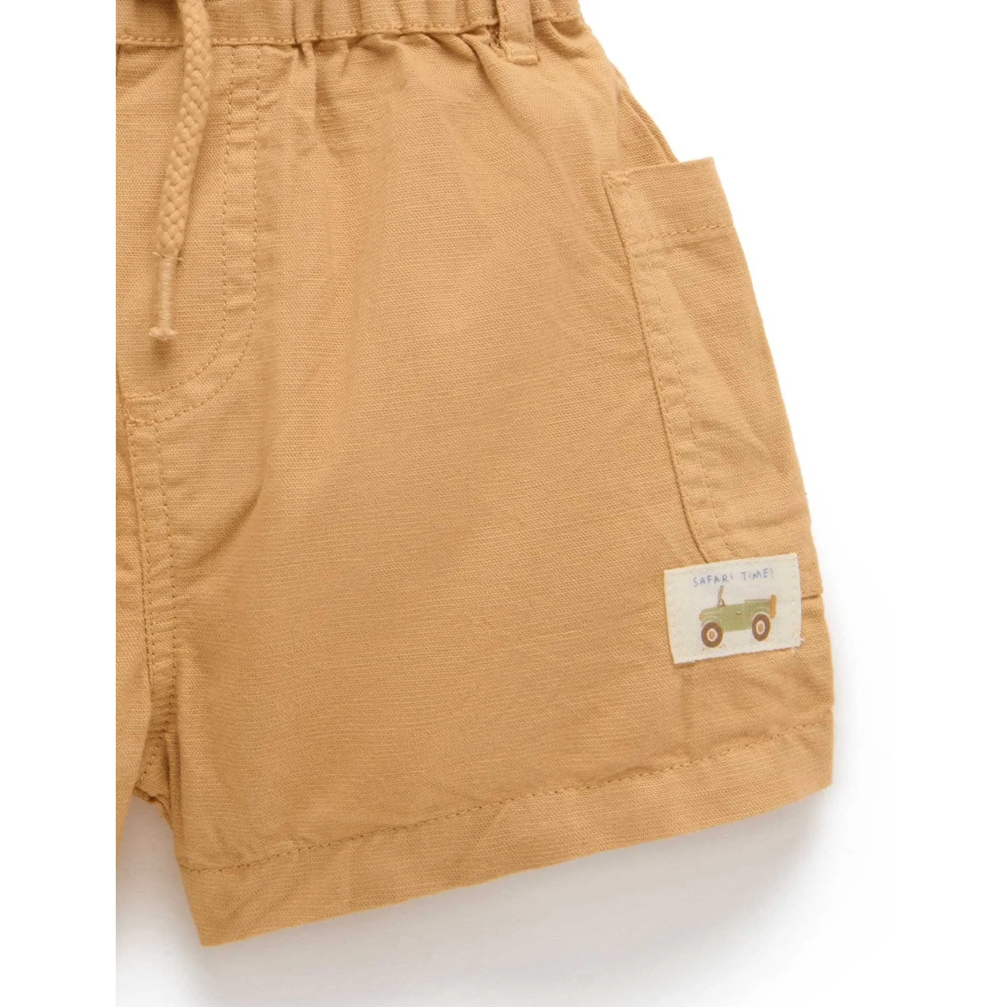 Linen Blend Shorts - Argan