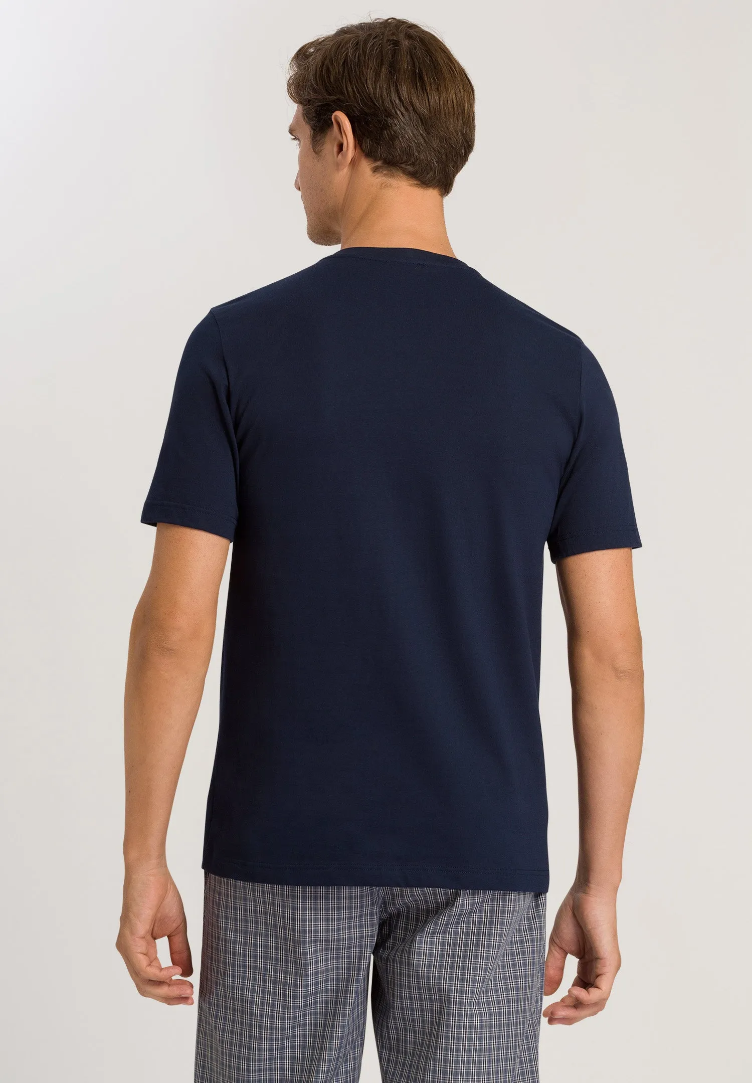 Living Shirts Cotton V-Neck T-Shirt | Deep Navy 75051-1610