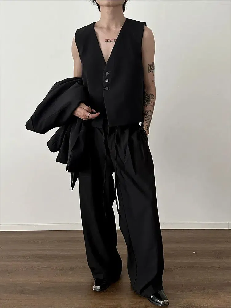 Loose Fit Button Front Vest
