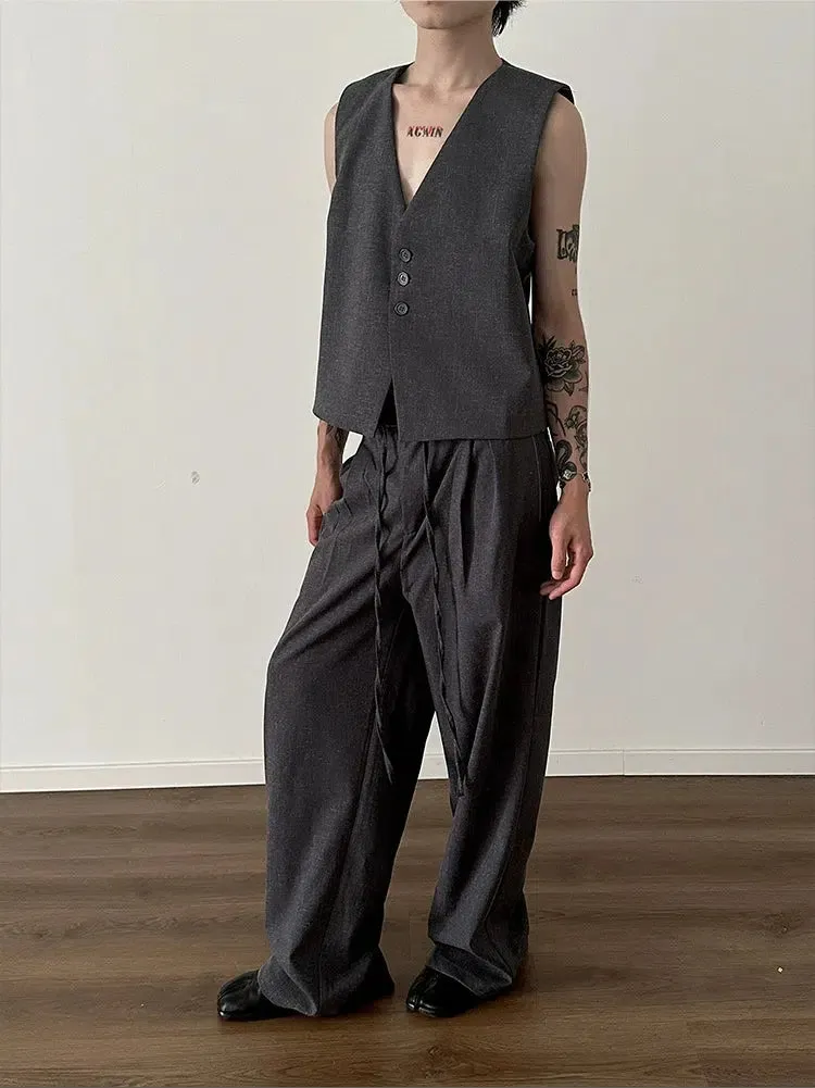 Loose Fit Button Front Vest