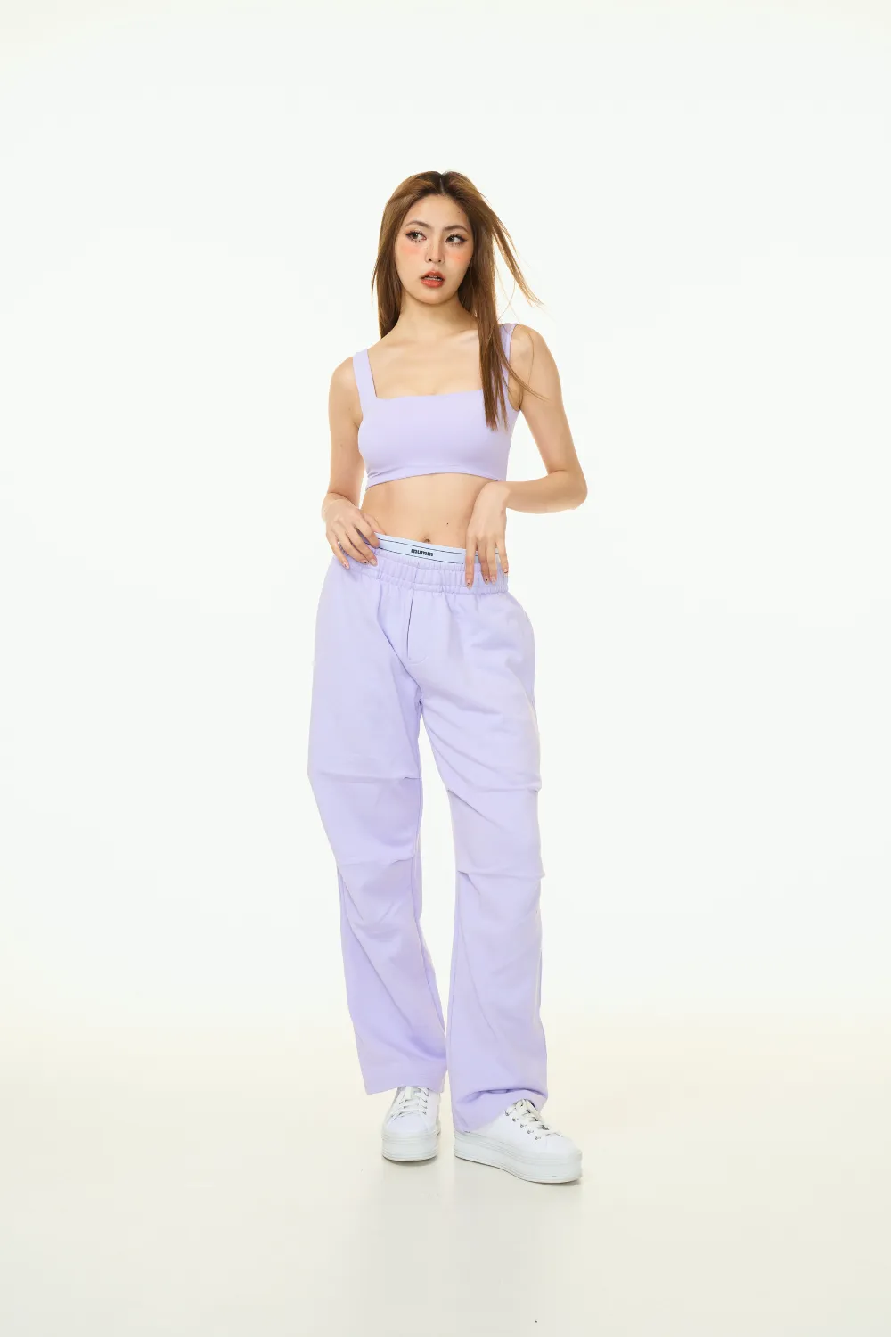 假兩件設計棉褲<br>ESSENTIAL COTTON SWEATPANTS