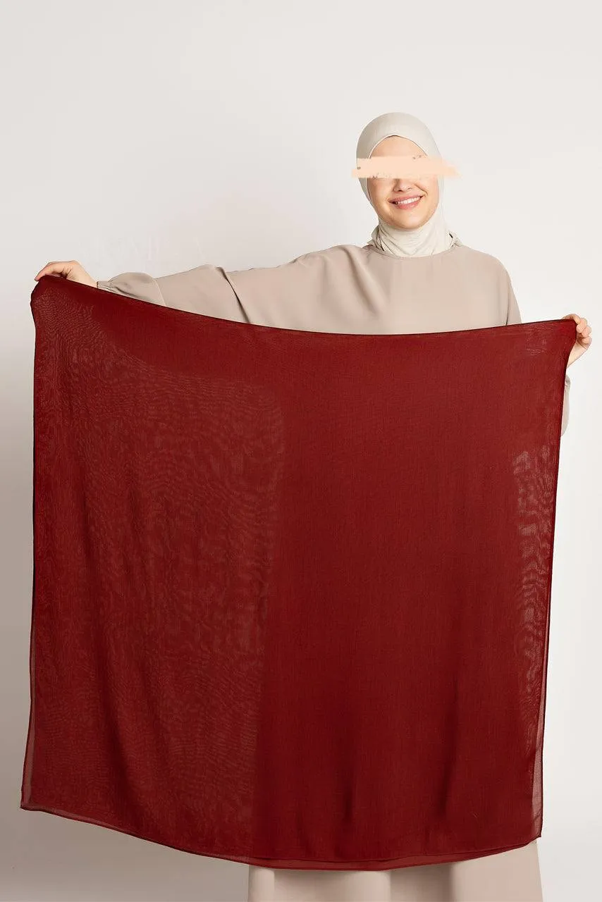 Luxury Maxi Modal Hijab - Garnet