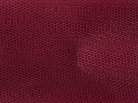 Maroon Plain Net Fabric