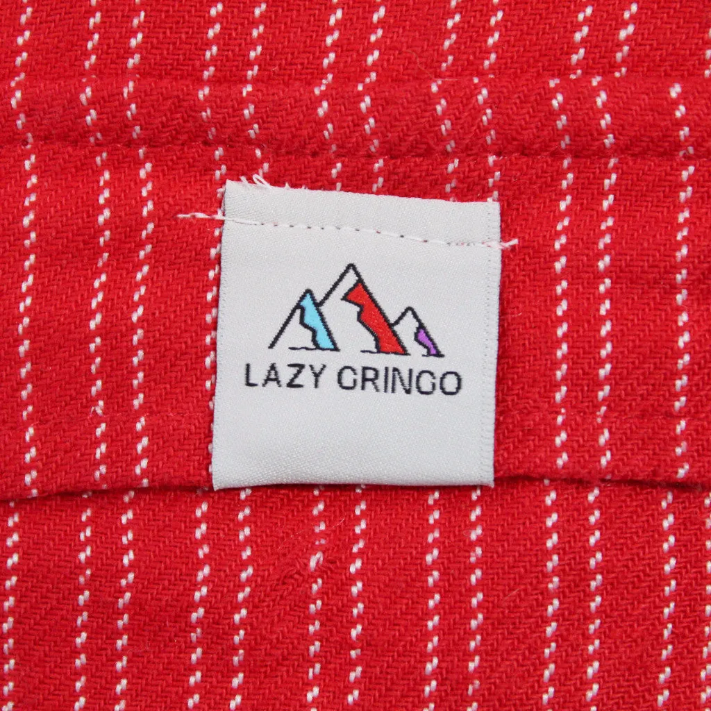 (Medium) Red with Little White Stripes Lounge Pants 0078