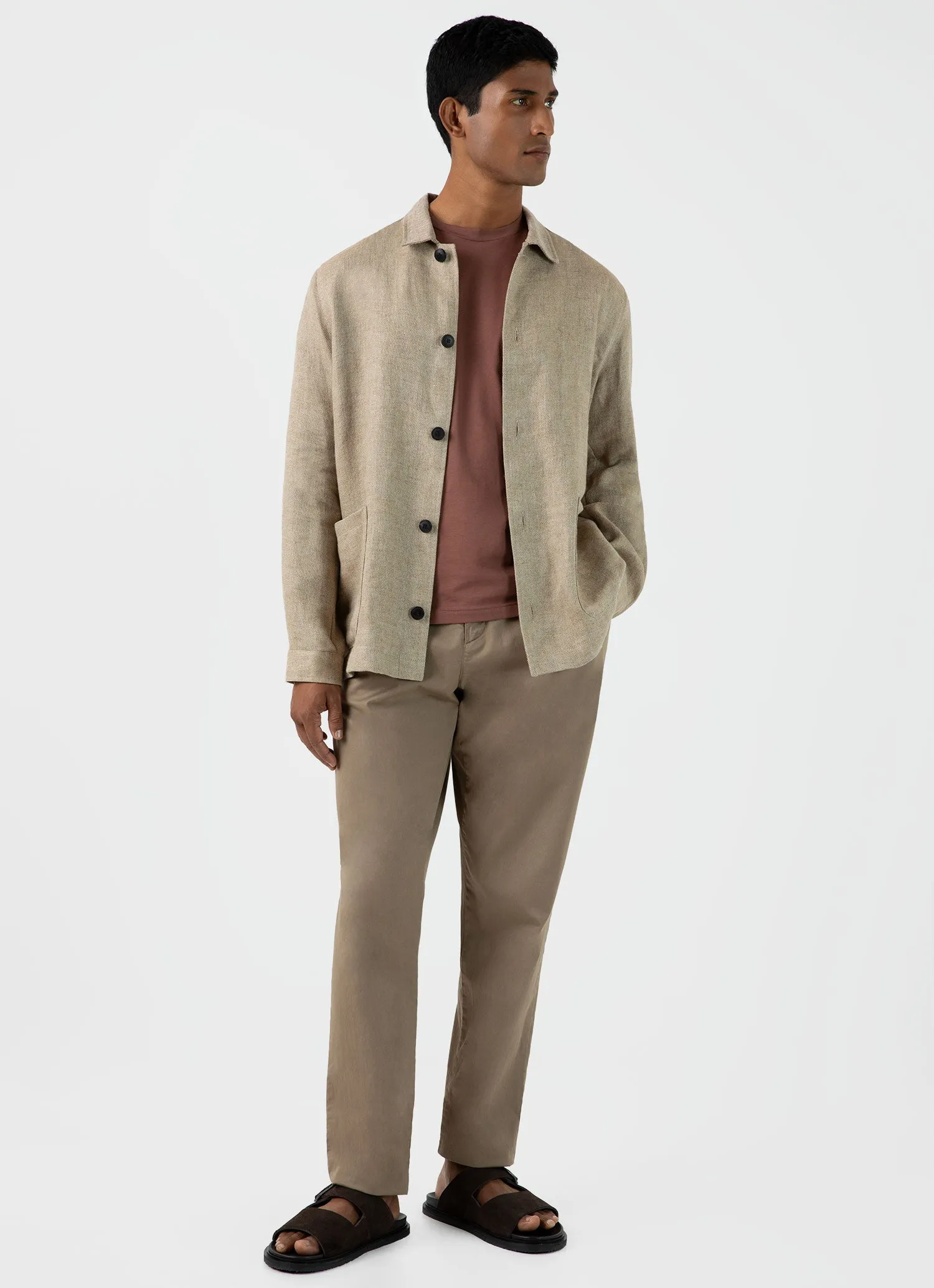 Men's Riviera Midweight T‑shirt in Brown
