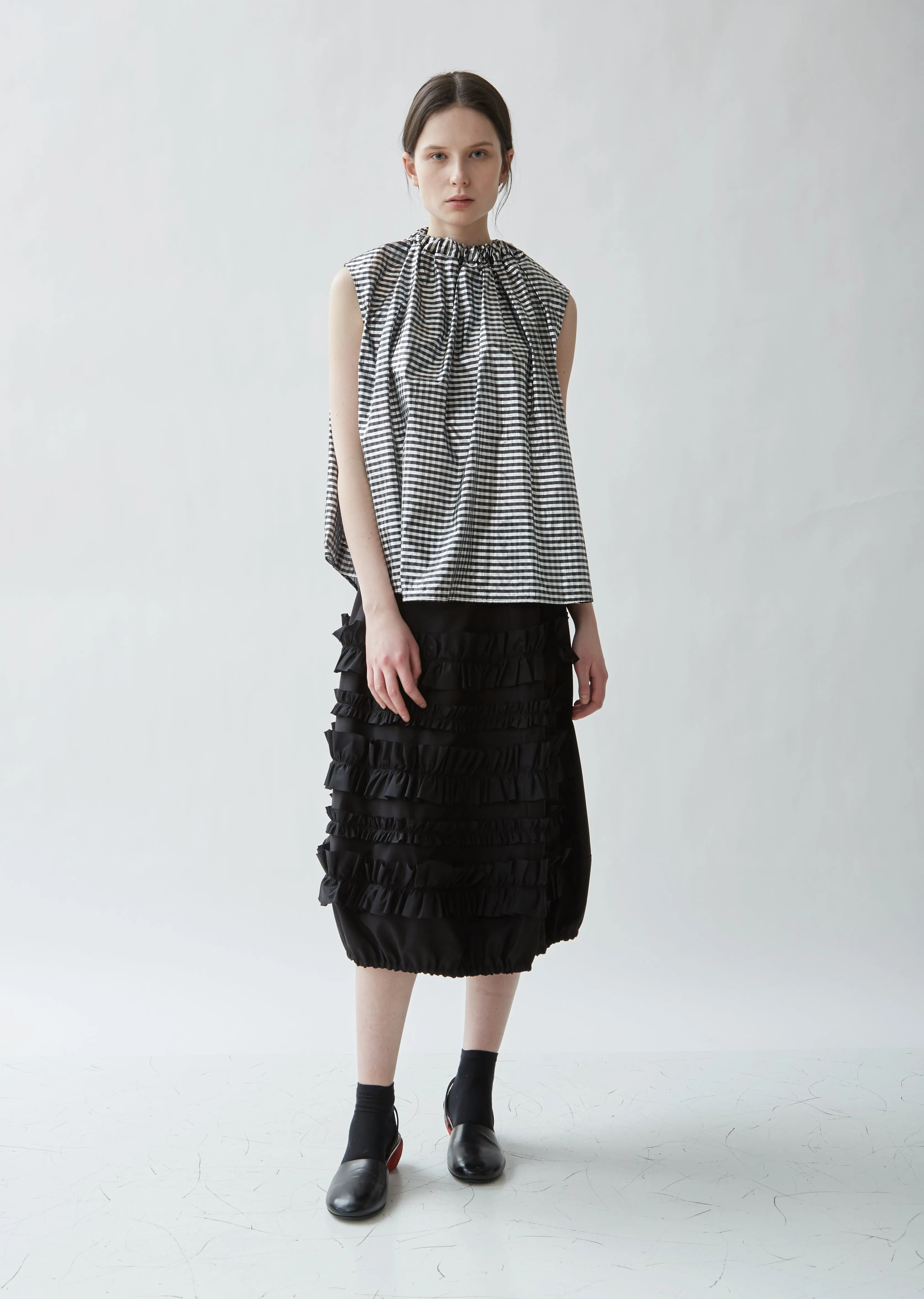 Metallic Gingham Blouse