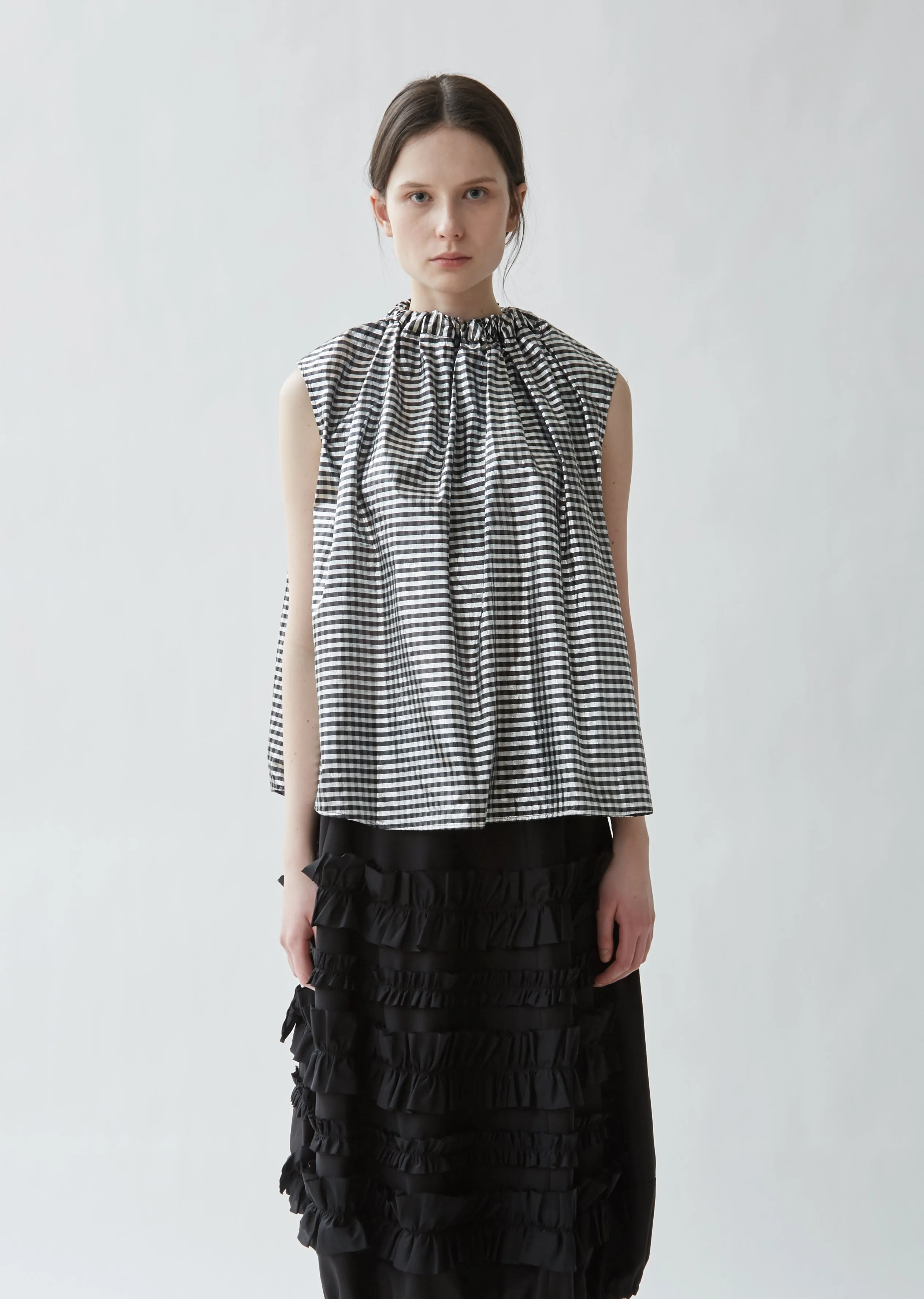 Metallic Gingham Blouse