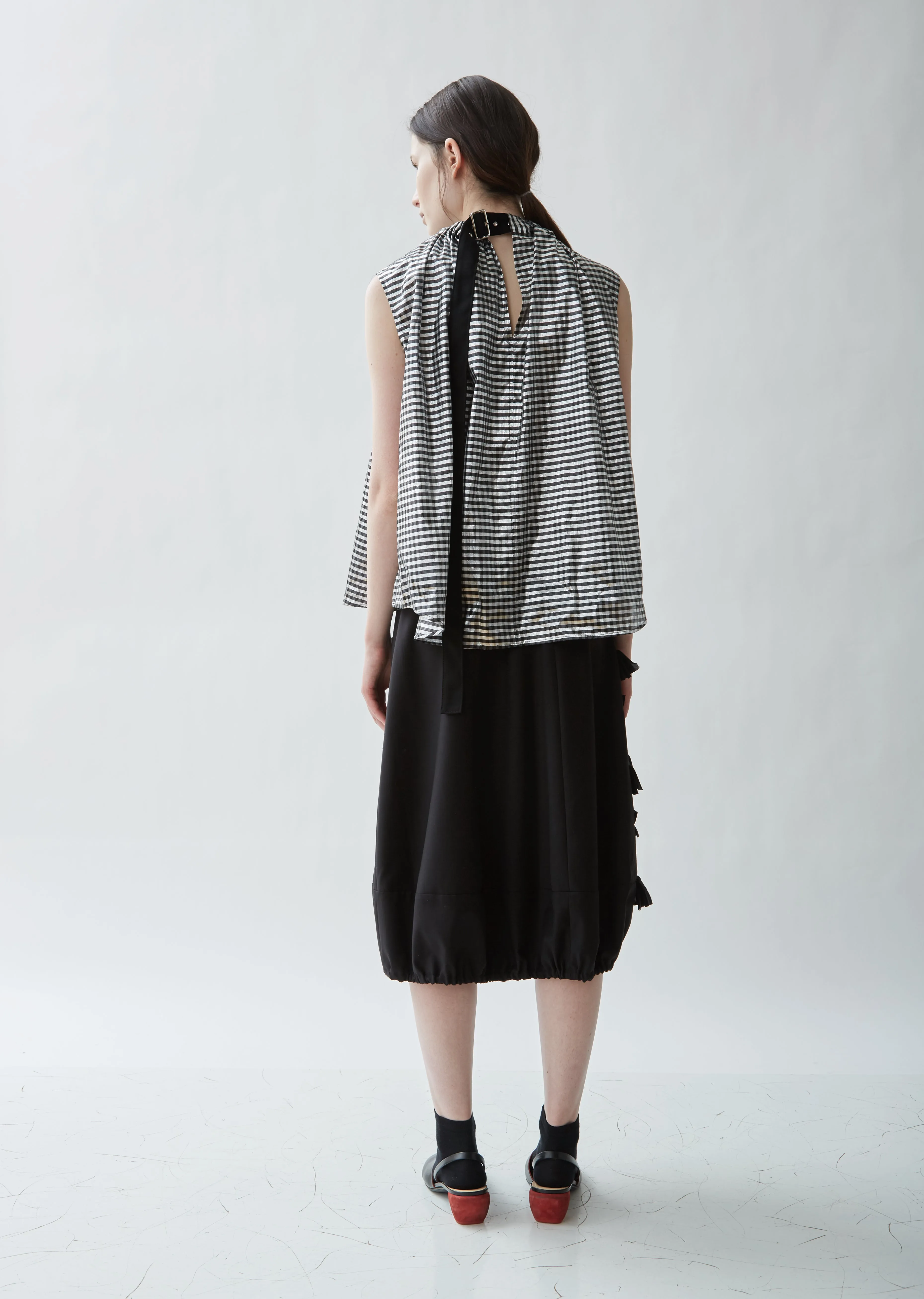 Metallic Gingham Blouse
