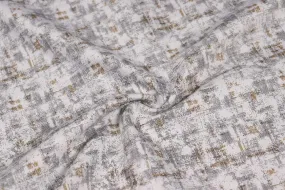 Multicolor Abstract Printed Cotton Satin Fabric