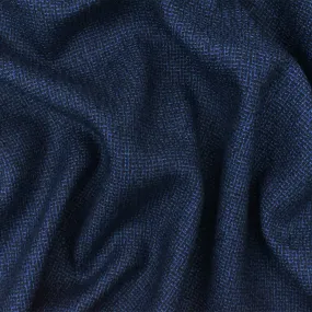 Navy-Blue Famous Maker Cotton-Rayon Tonal Dobby Woven Shirting Fabric
