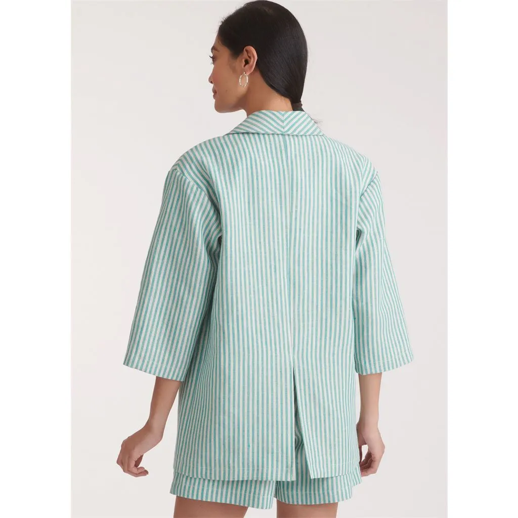 New Look Sewing Pattern N6780 Misses' Jacket, Shorts and Pants