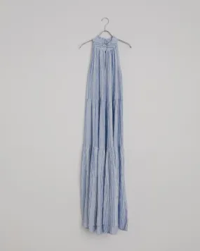 Nissi Tiers Dress in Adriatic Mini Stripe