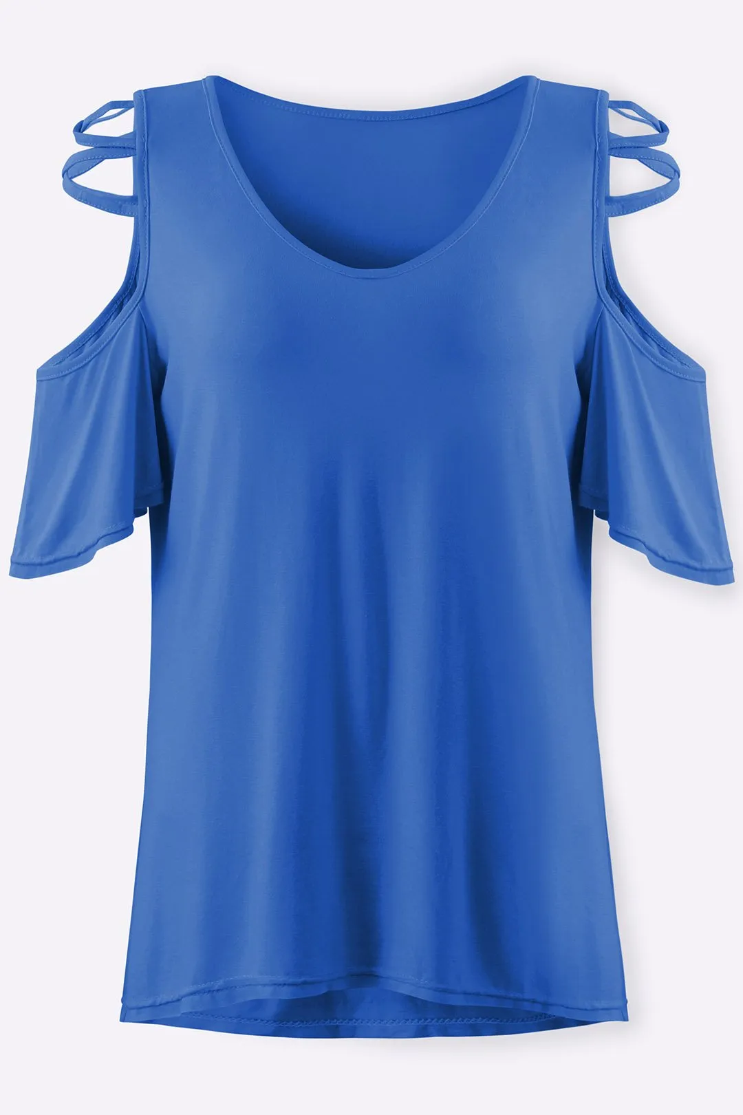 OEM ODM V-Neck Cold Shoulder Short Sleeve T-Shirts