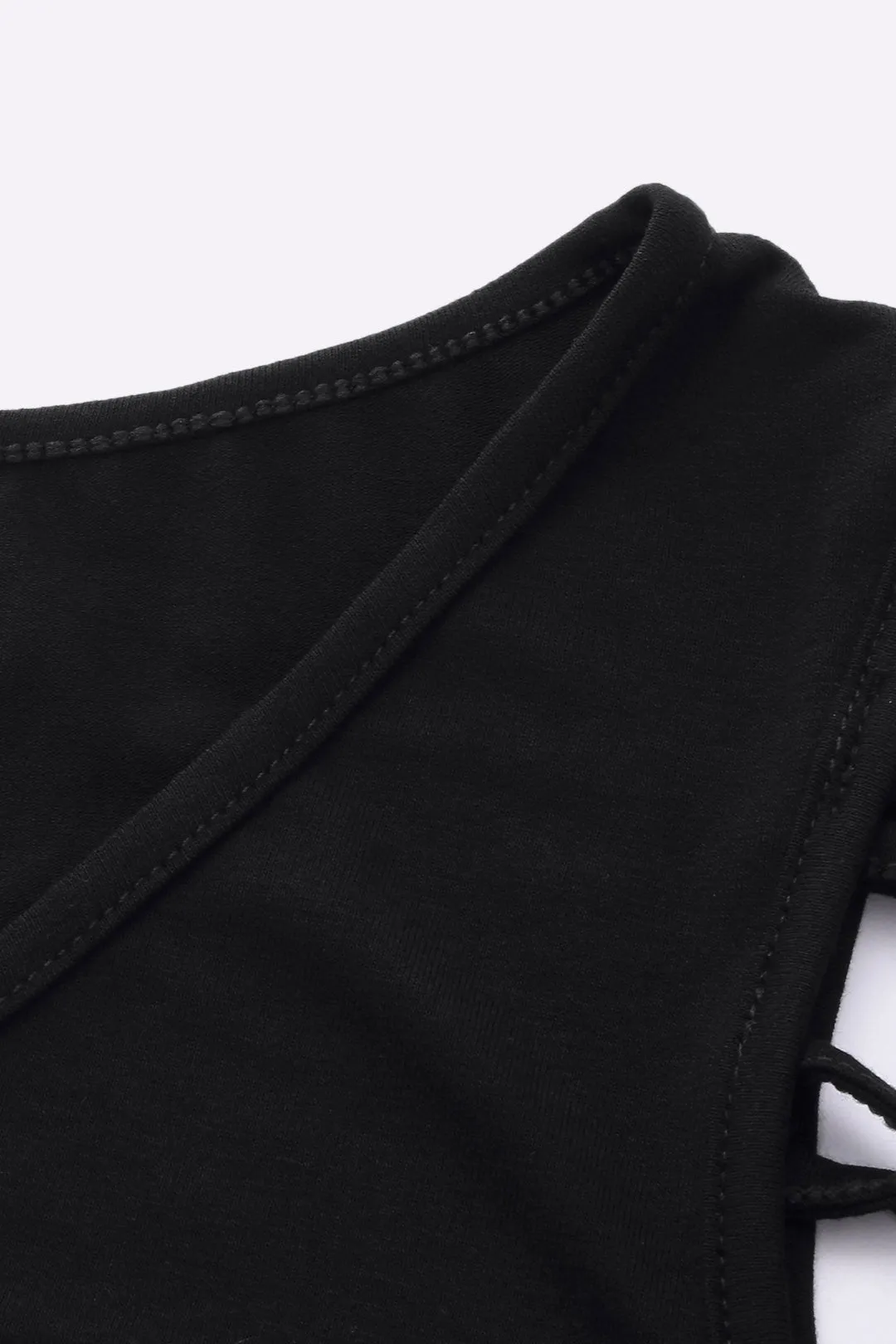 OEM ODM V-Neck Cold Shoulder Short Sleeve T-Shirts