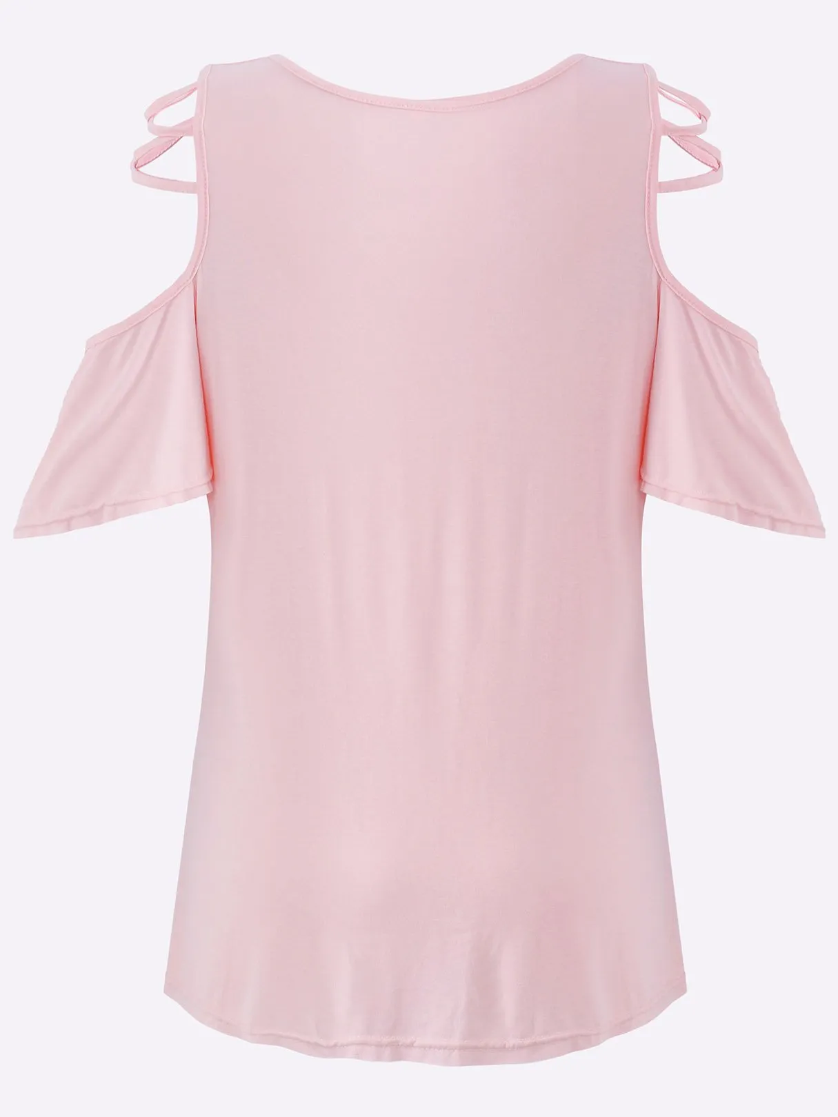 OEM ODM V-Neck Cold Shoulder Short Sleeve T-Shirts