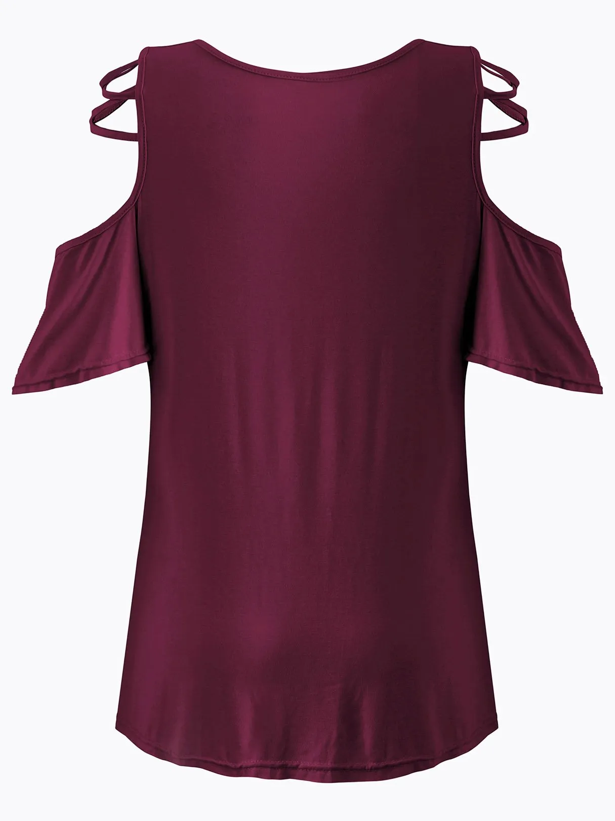 OEM ODM V-Neck Cold Shoulder Short Sleeve T-Shirts