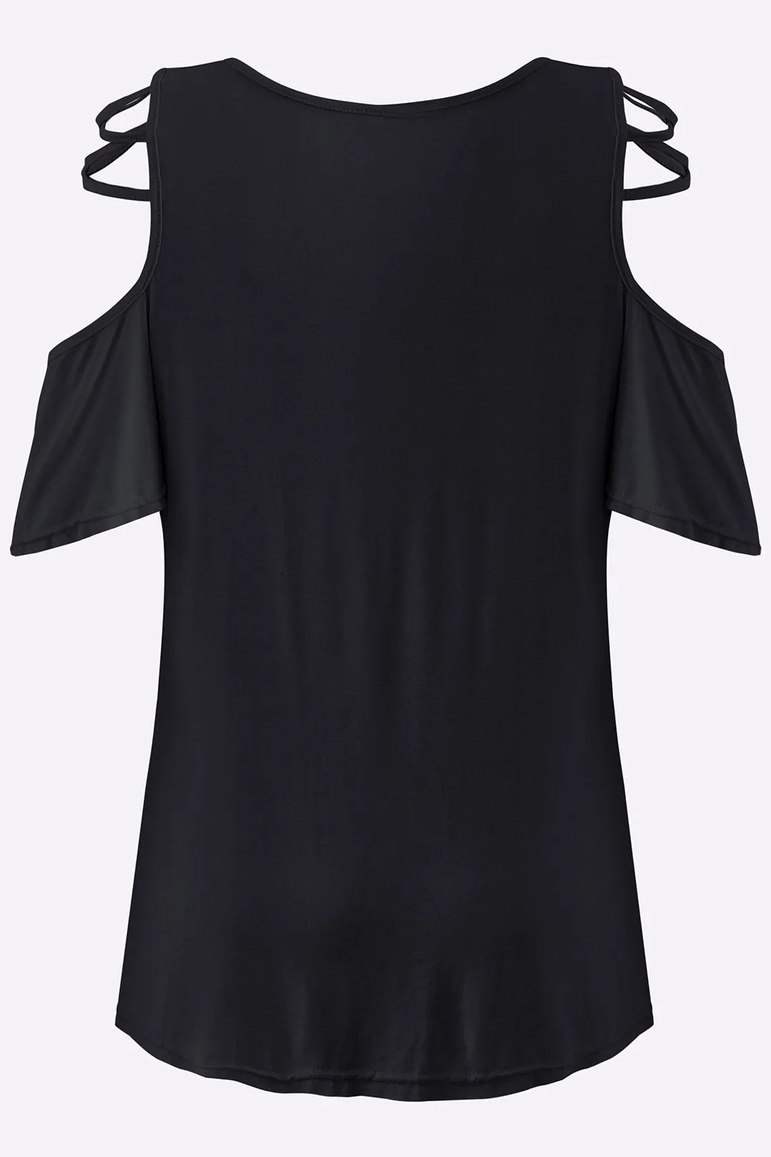 OEM ODM V-Neck Cold Shoulder Short Sleeve T-Shirts