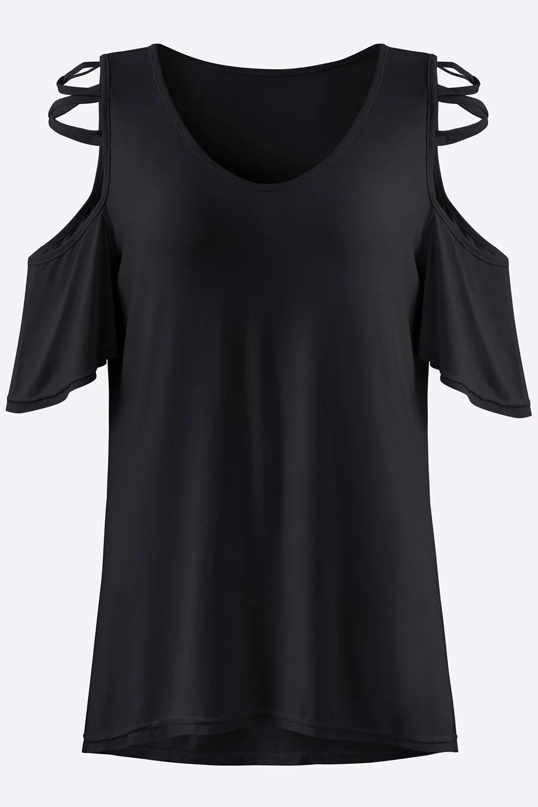 OEM ODM V-Neck Cold Shoulder Short Sleeve T-Shirts