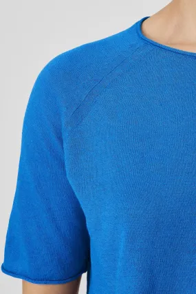 Organic Linen Cotton Jewel Neck Top Calypso