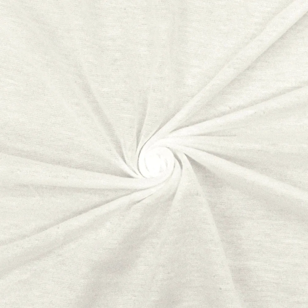 Paper White Solid Cotton Tissue Knit Fabric