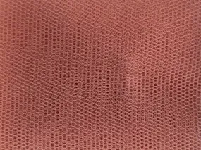 Peach Pink Plain Net Fabric