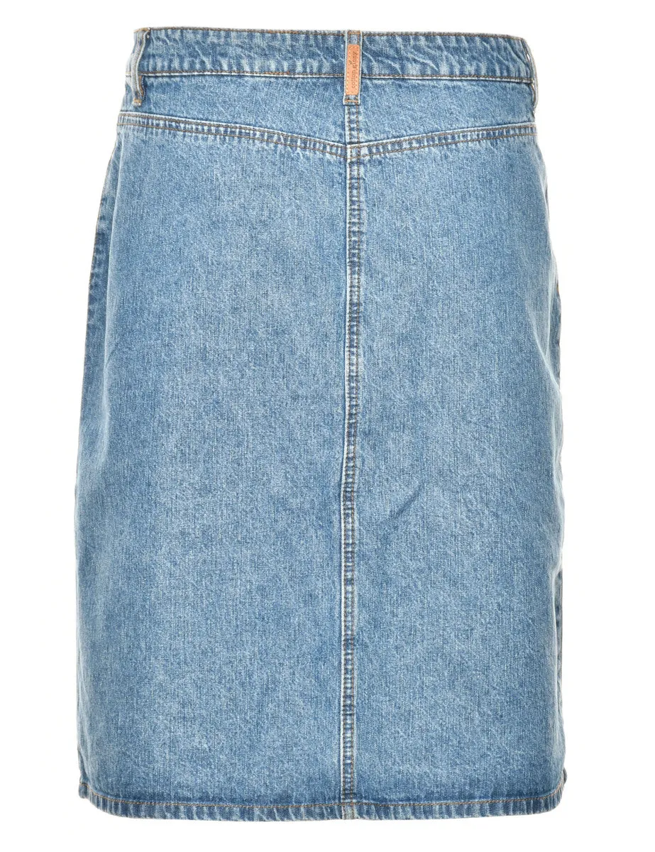 Pencil Shape 1990s Denim Skirt - L