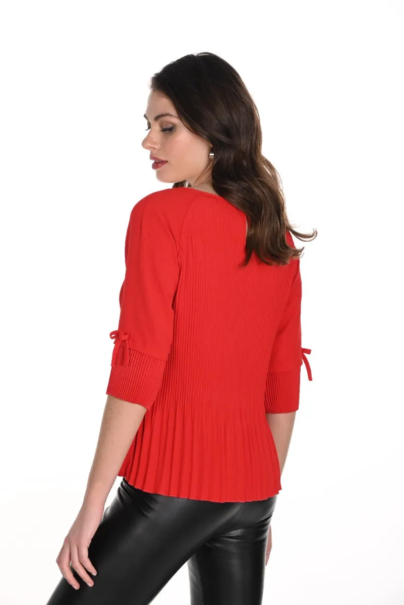 Pleat 3/4 Sleeve Top