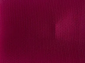 Plum Dark Red Plain Net Fabric (Wholesale)