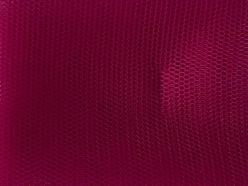 Plum Dark Red Plain Net Fabric (Wholesale)