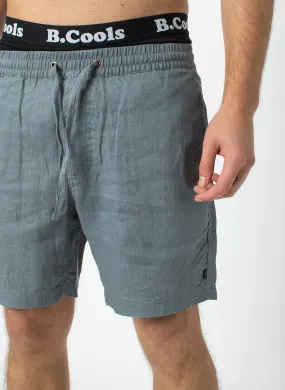 Poolside 17" Short Steel Blue Linen