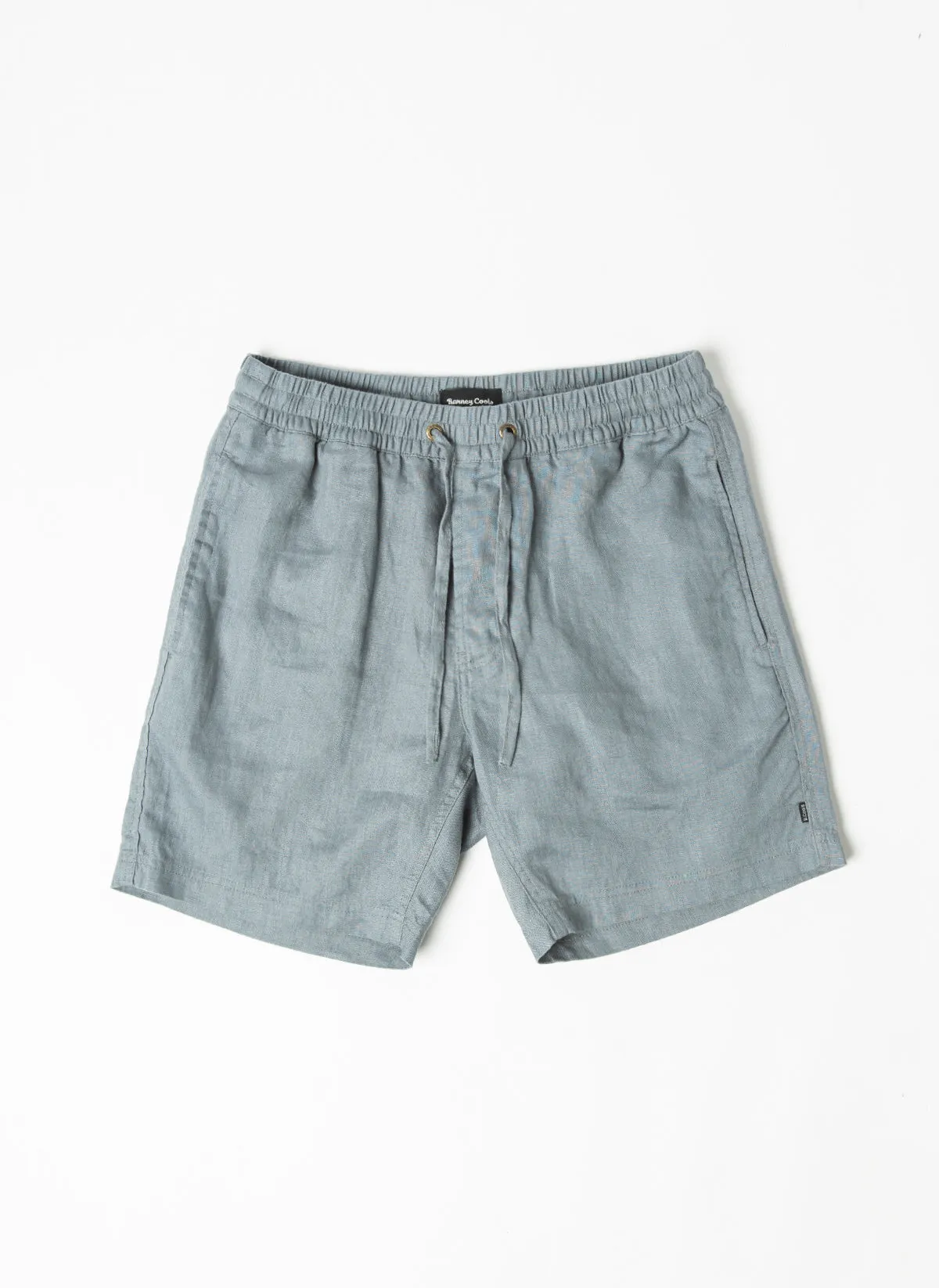 Poolside 17" Short Steel Blue Linen