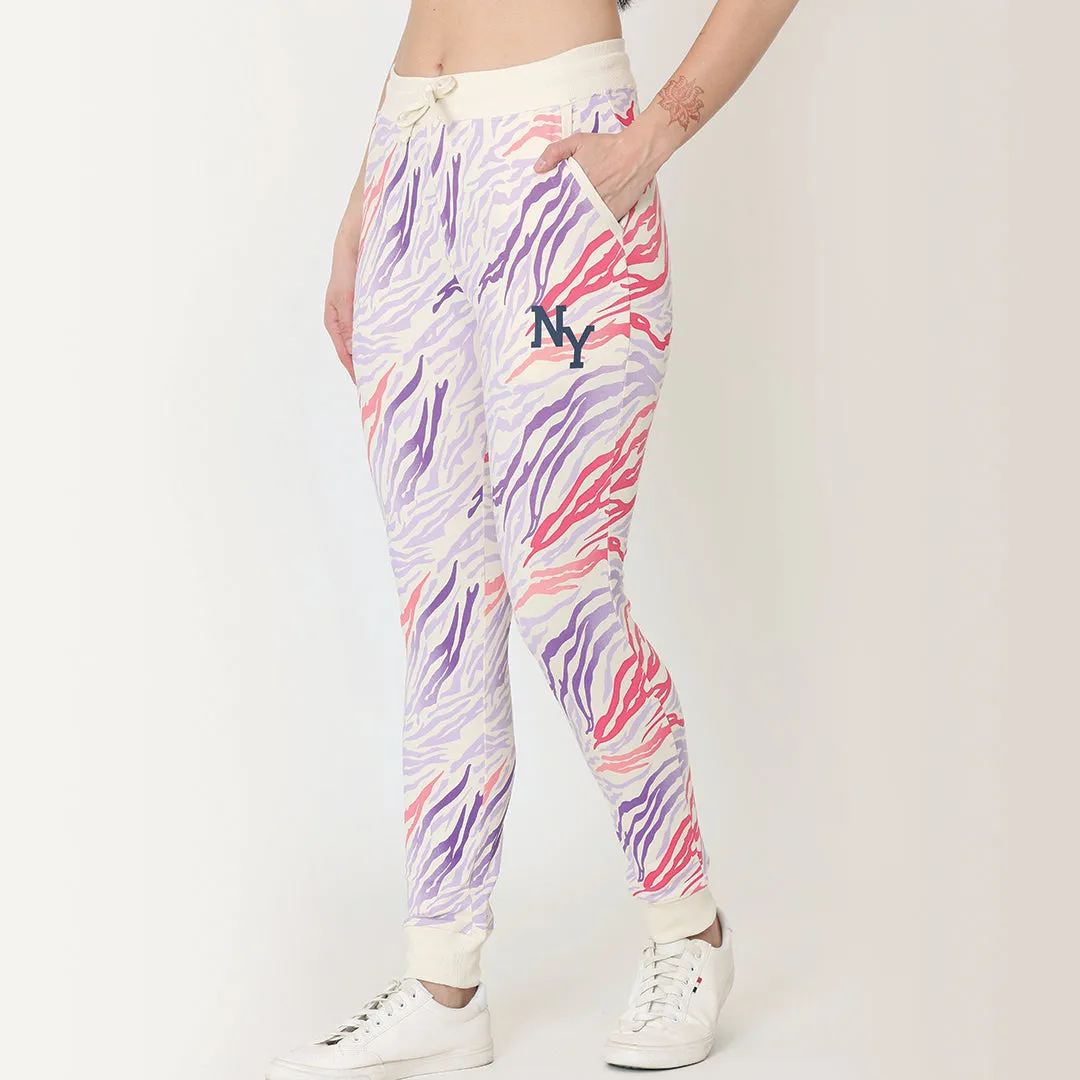 Printed Joggers - Oat