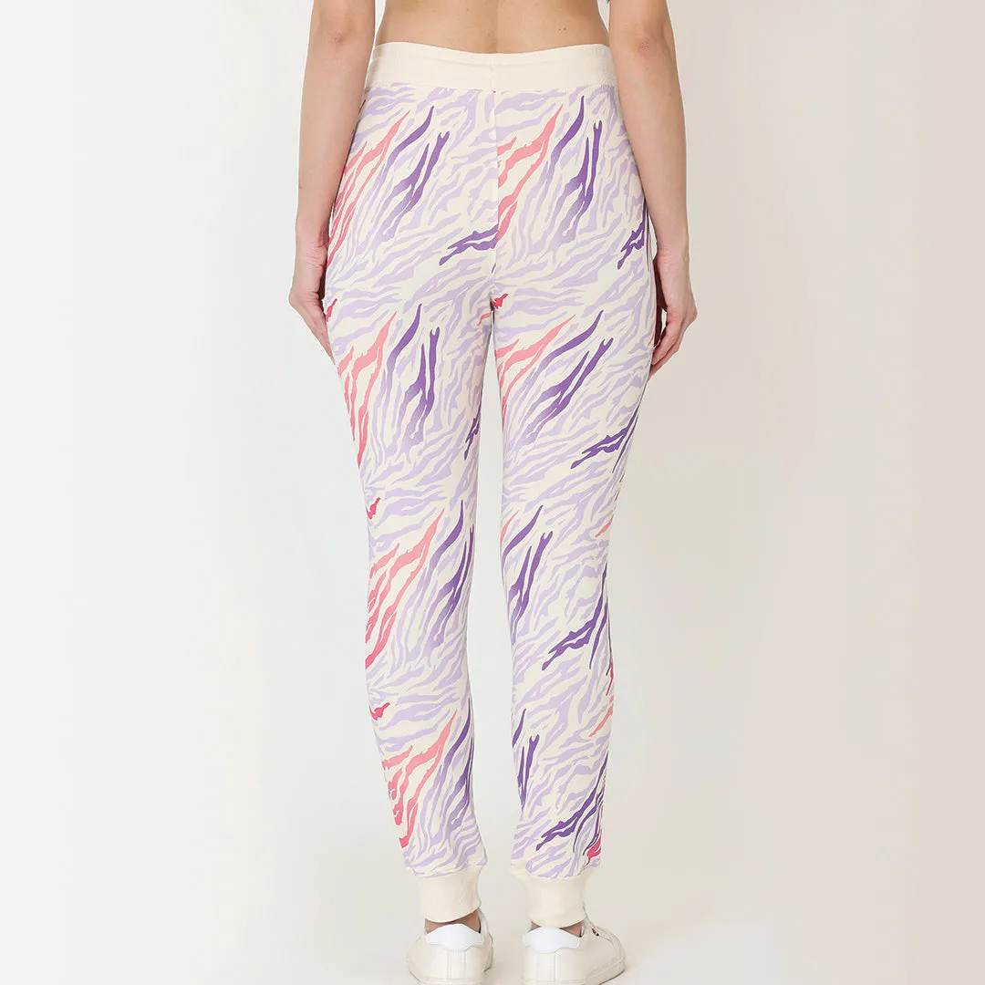Printed Joggers - Oat