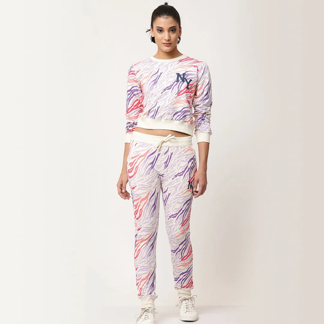 Printed Joggers - Oat