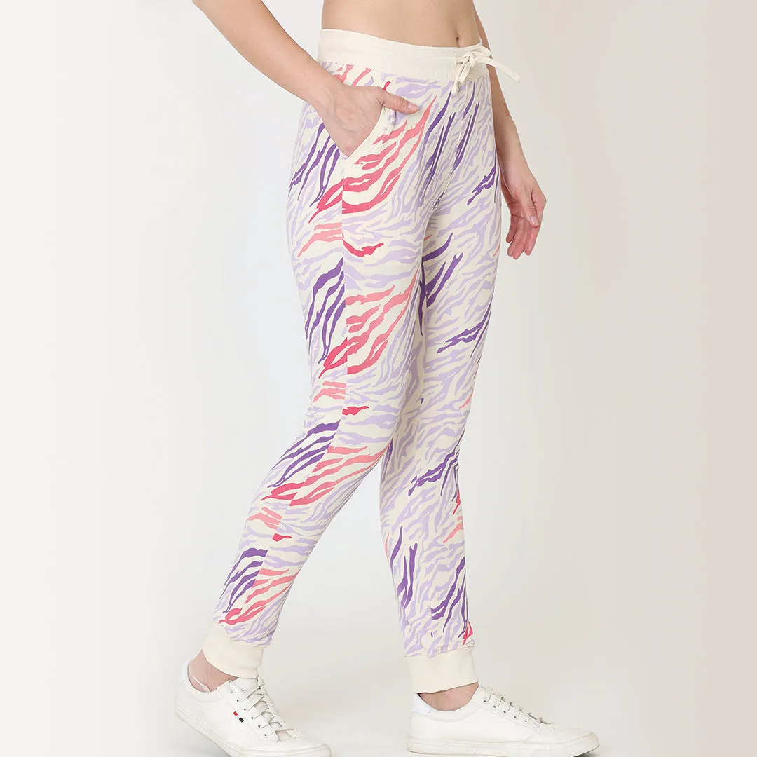 Printed Joggers - Oat