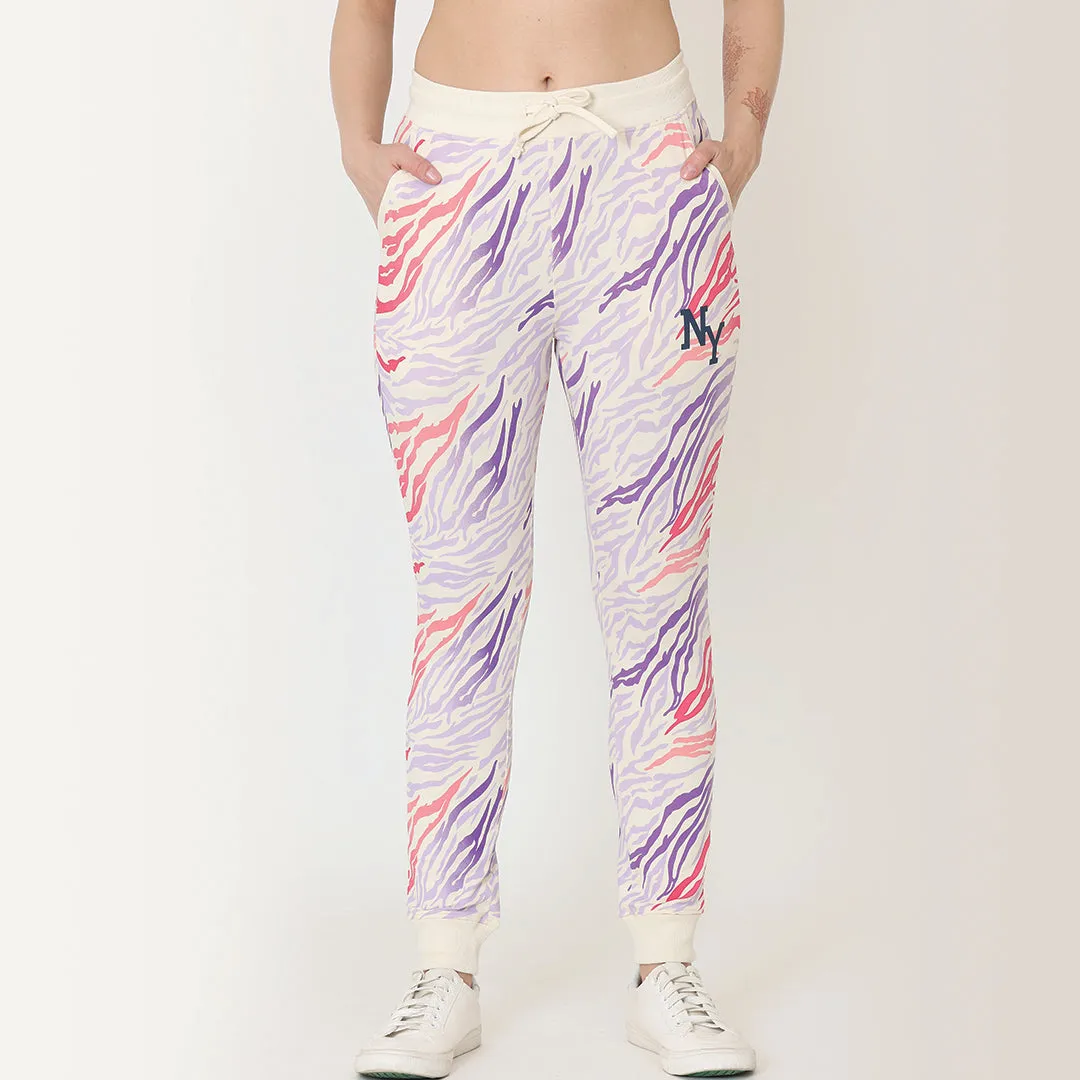 Printed Joggers - Oat