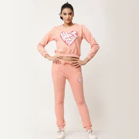 Printed Joggers - Soch Peach