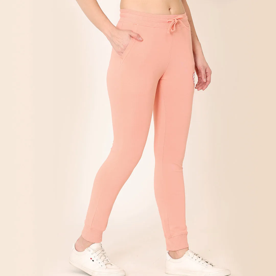 Printed Joggers - Soch Peach