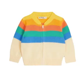 Rainbow Stripe Baby Cardigan