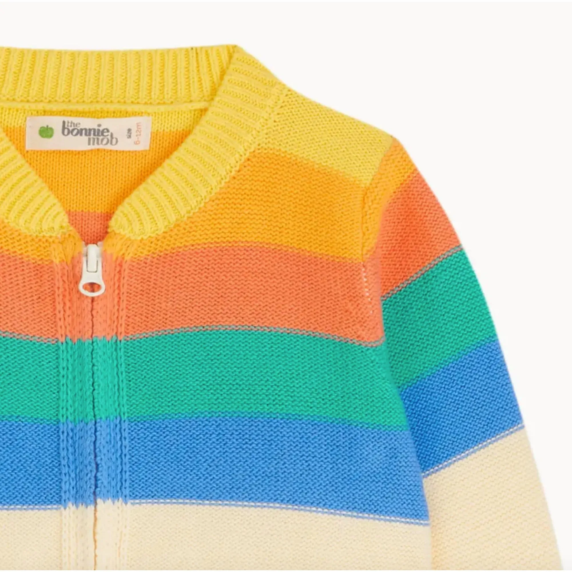 Rainbow Stripe Baby Cardigan