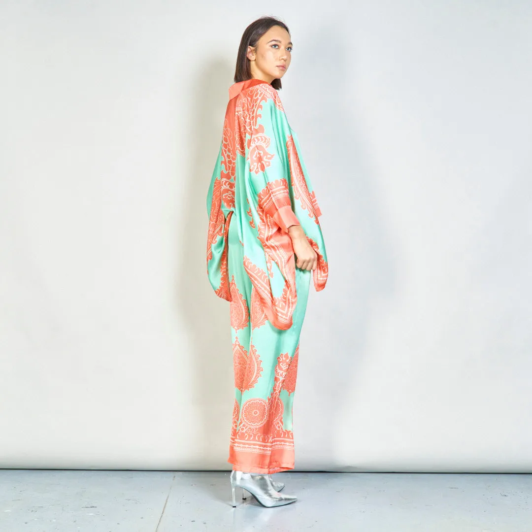 Regal paisley medallion kaftan set wholesale