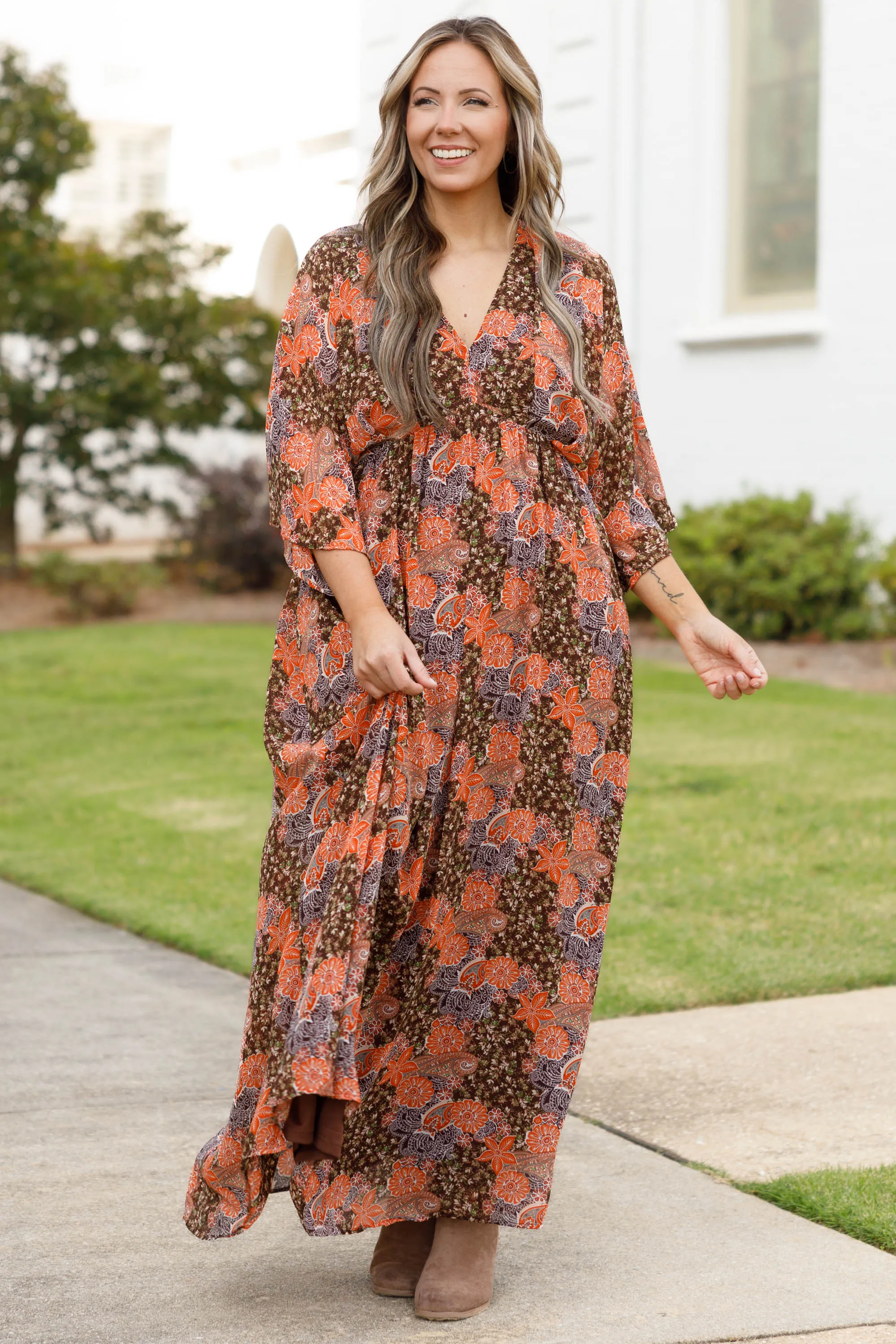 River Banks Dress, Brown