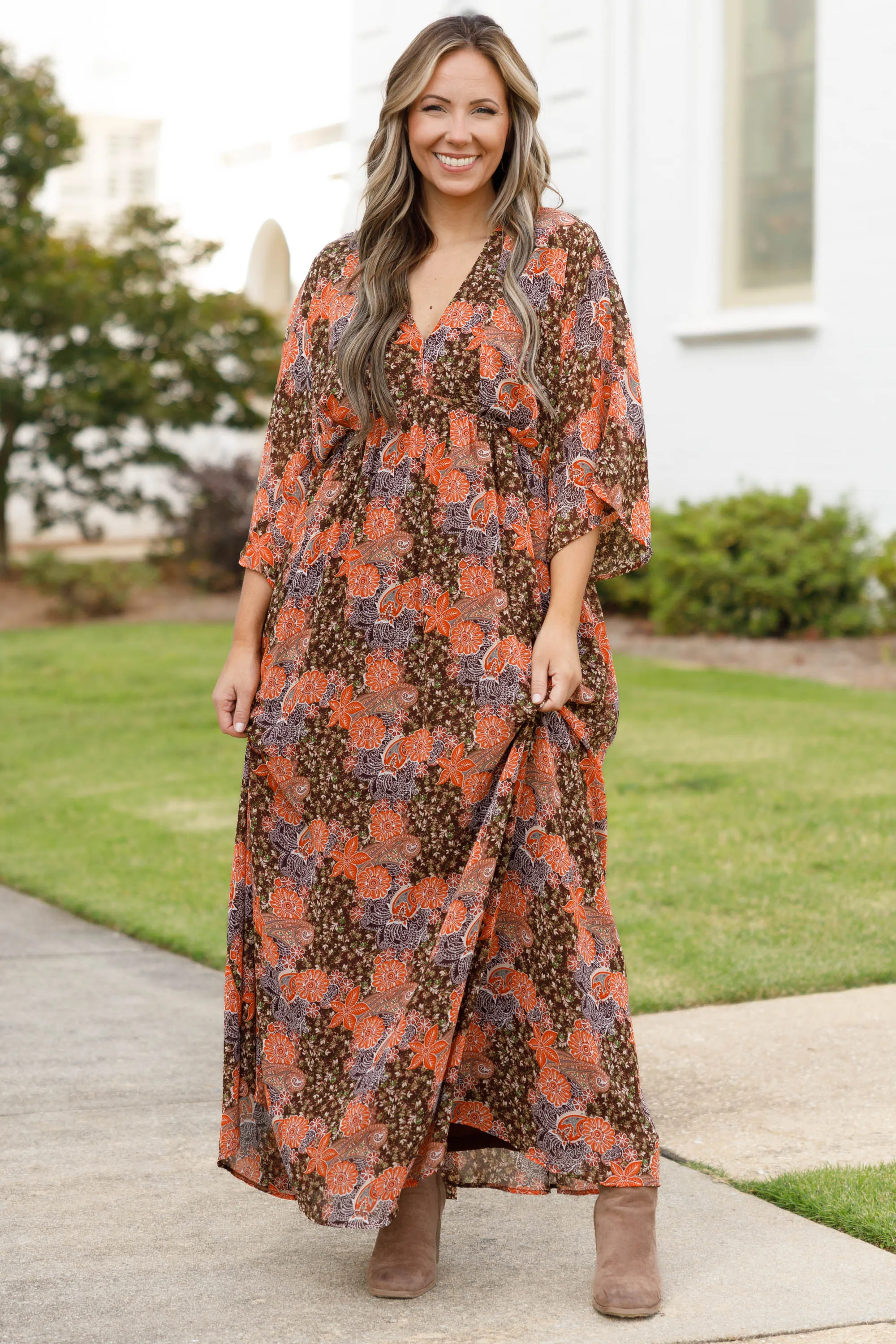 River Banks Dress, Brown