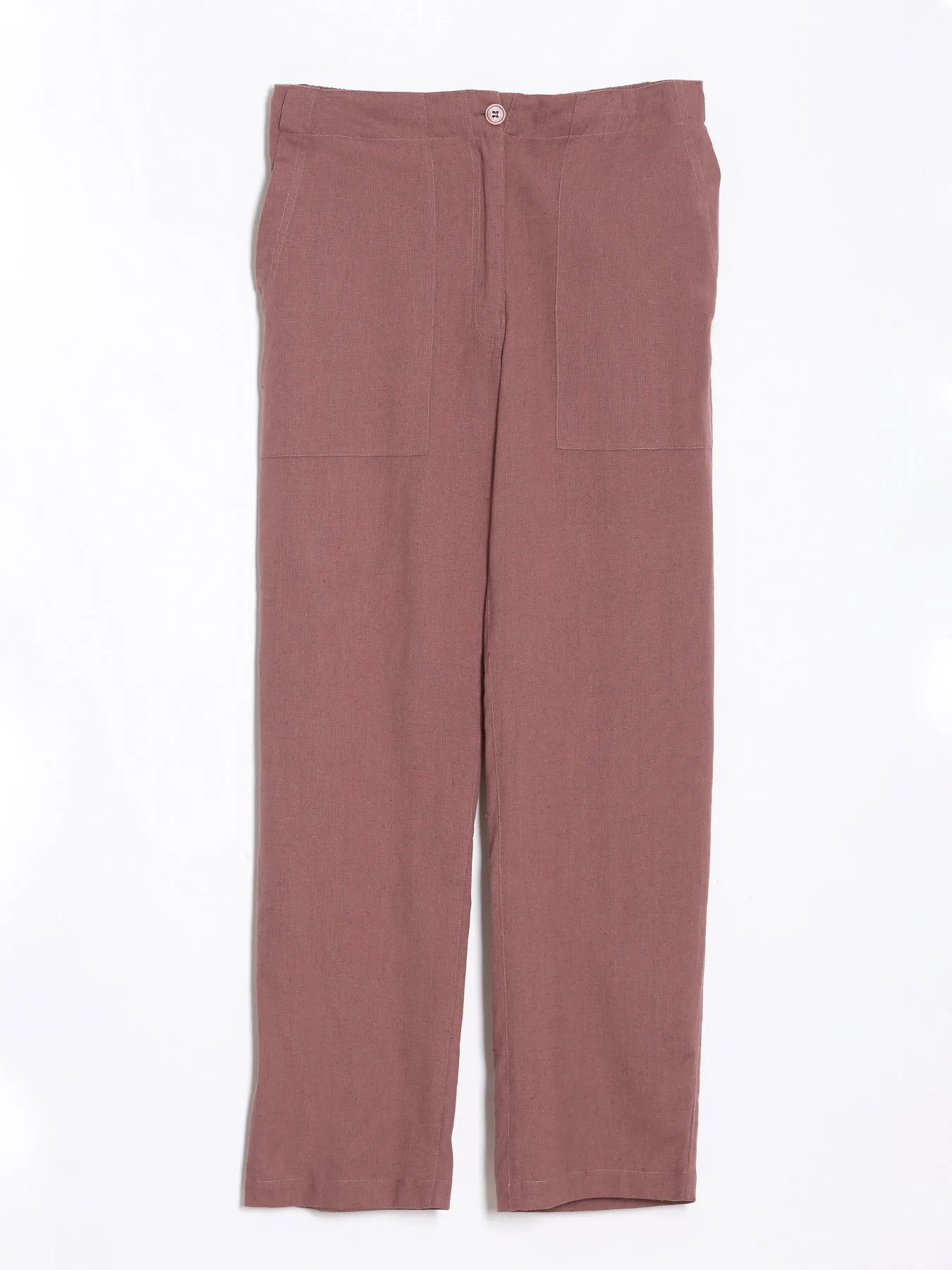 Rose Taupe Airy Linen Pants