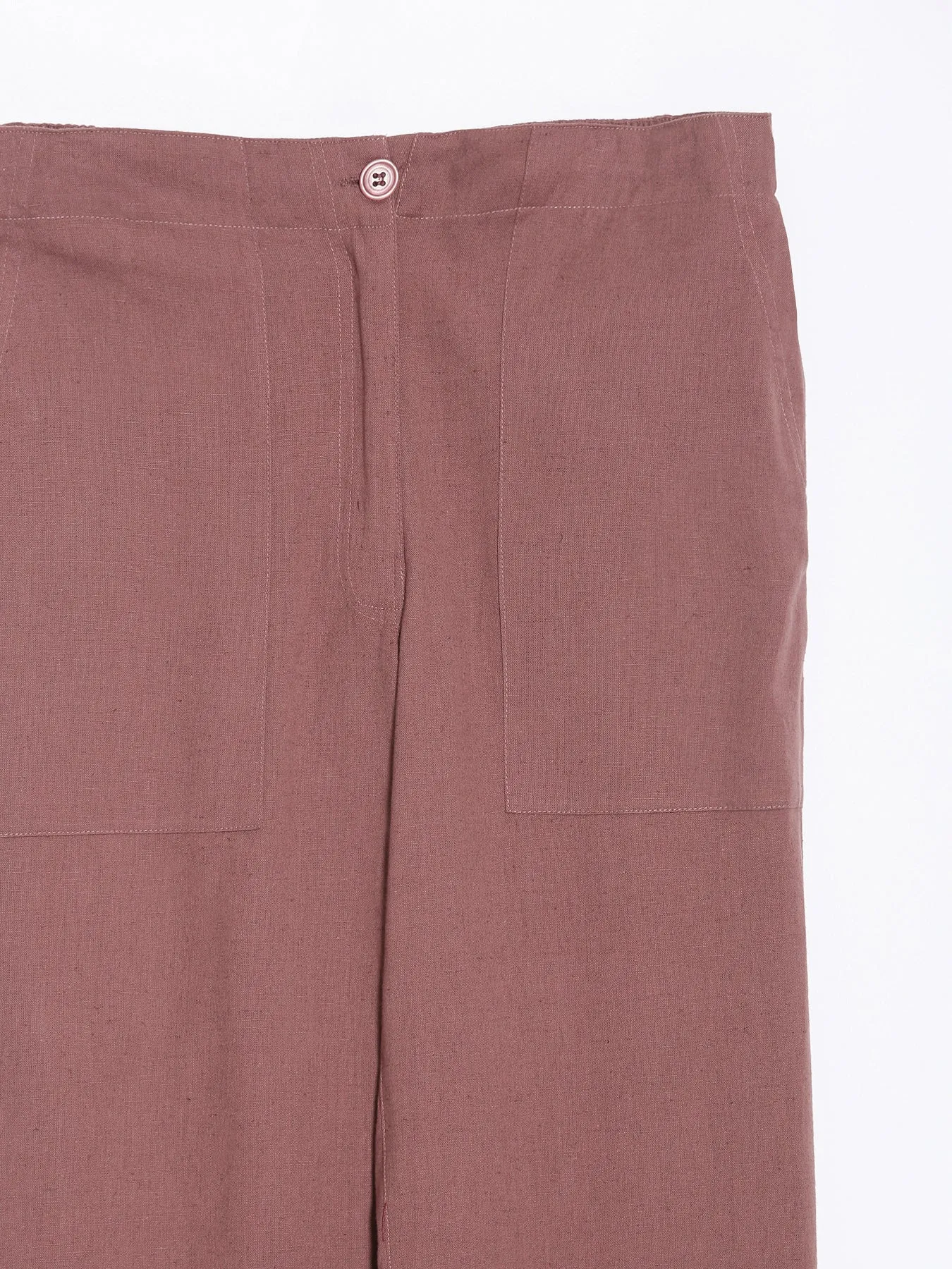 Rose Taupe Airy Linen Pants