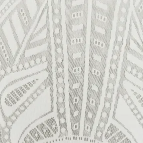Salt Ivory Tribal Stretch Nylon Lace Knit Fabric