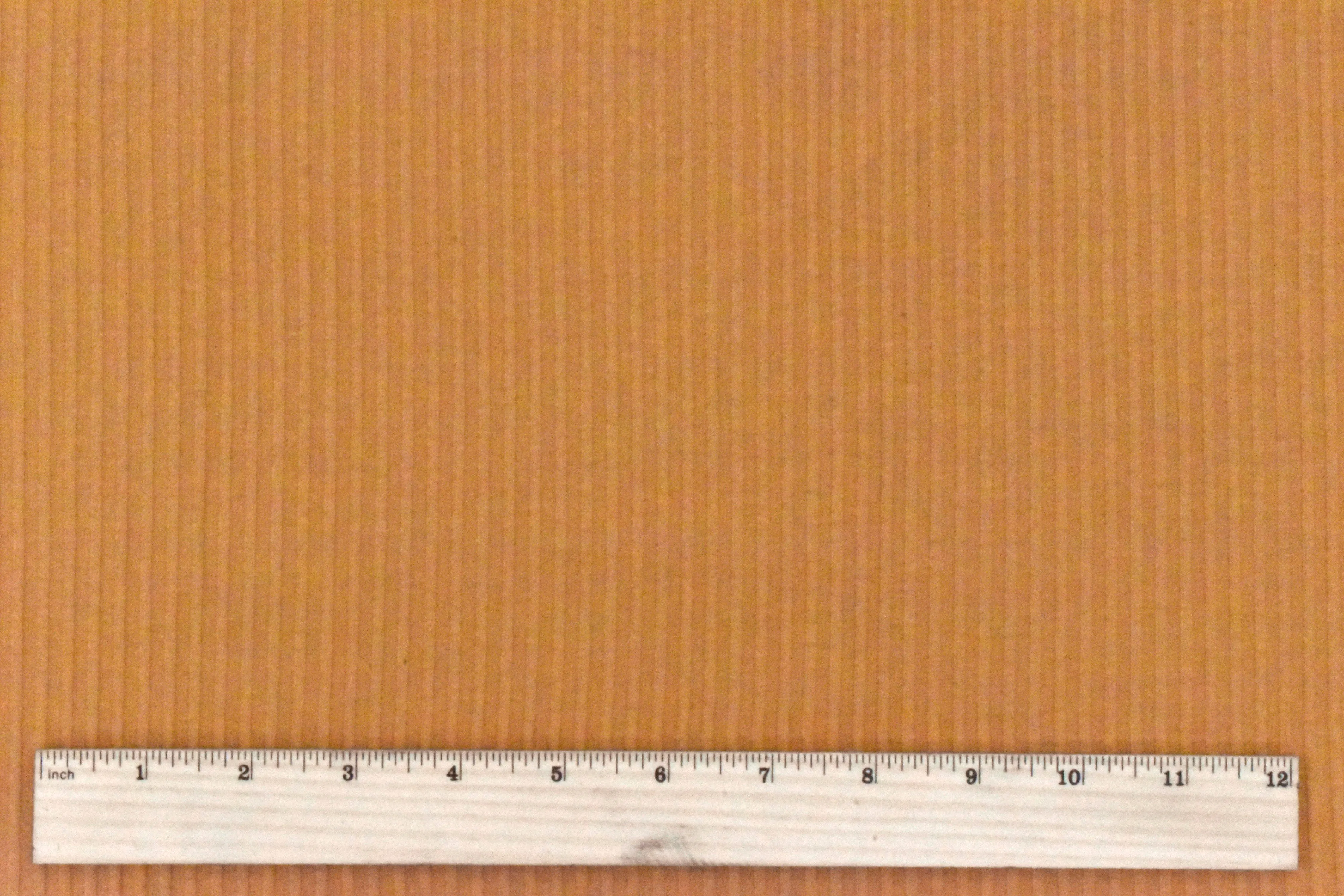Sand Orange Stretch Cotton 6x3 Rib Knit Fabric