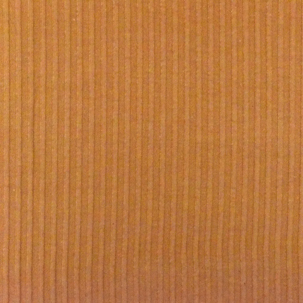 Sand Orange Stretch Cotton 6x3 Rib Knit Fabric